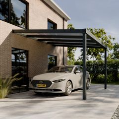 Pratt & S&ouml;hne Modern carport helder polycarbonaat 16 mm 4 x 3,5 m