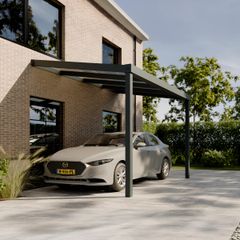 Pratt & S&ouml;hne Modern carport helder polycarbonaat 16 mm 4 x 2,5 m