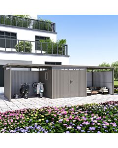 Rockford Lagos 300 metalen tuinhuis met 2x overkapping en 2x wandenset